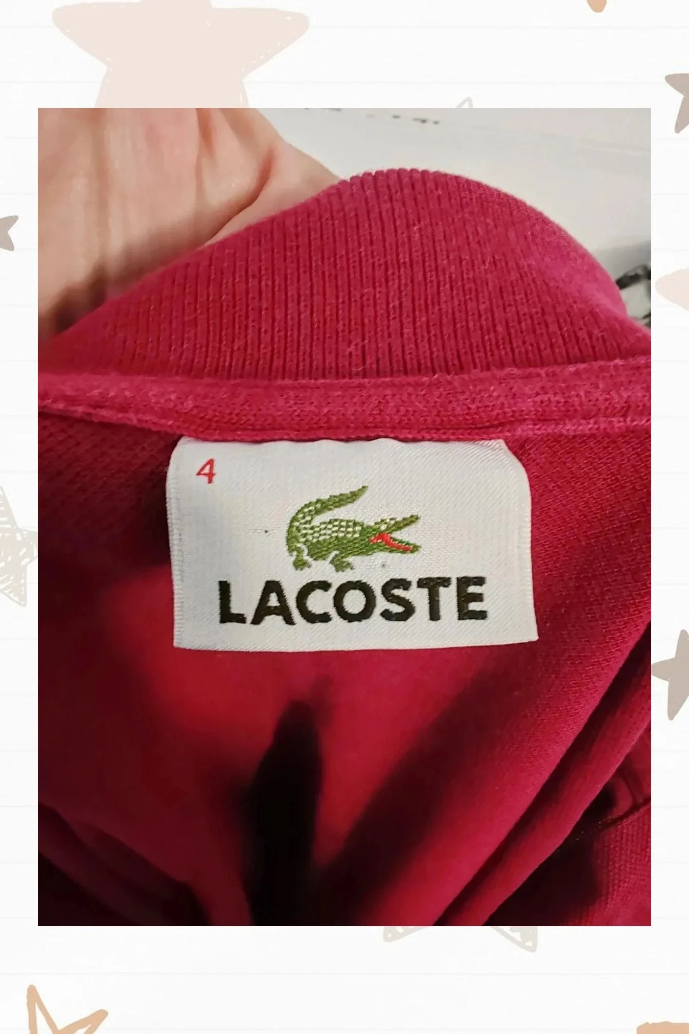 Polo Lacoste granate/bordô – photo 5